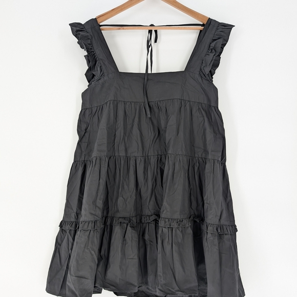 Gray Tiered Ruffle‎ Mini Sundress - Picture 3 of 12